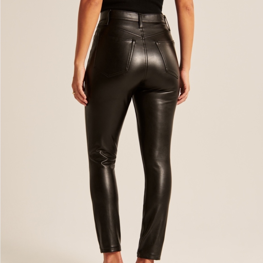 Vegan Leather High Rise Skinny Pants - Picture 2 of 7